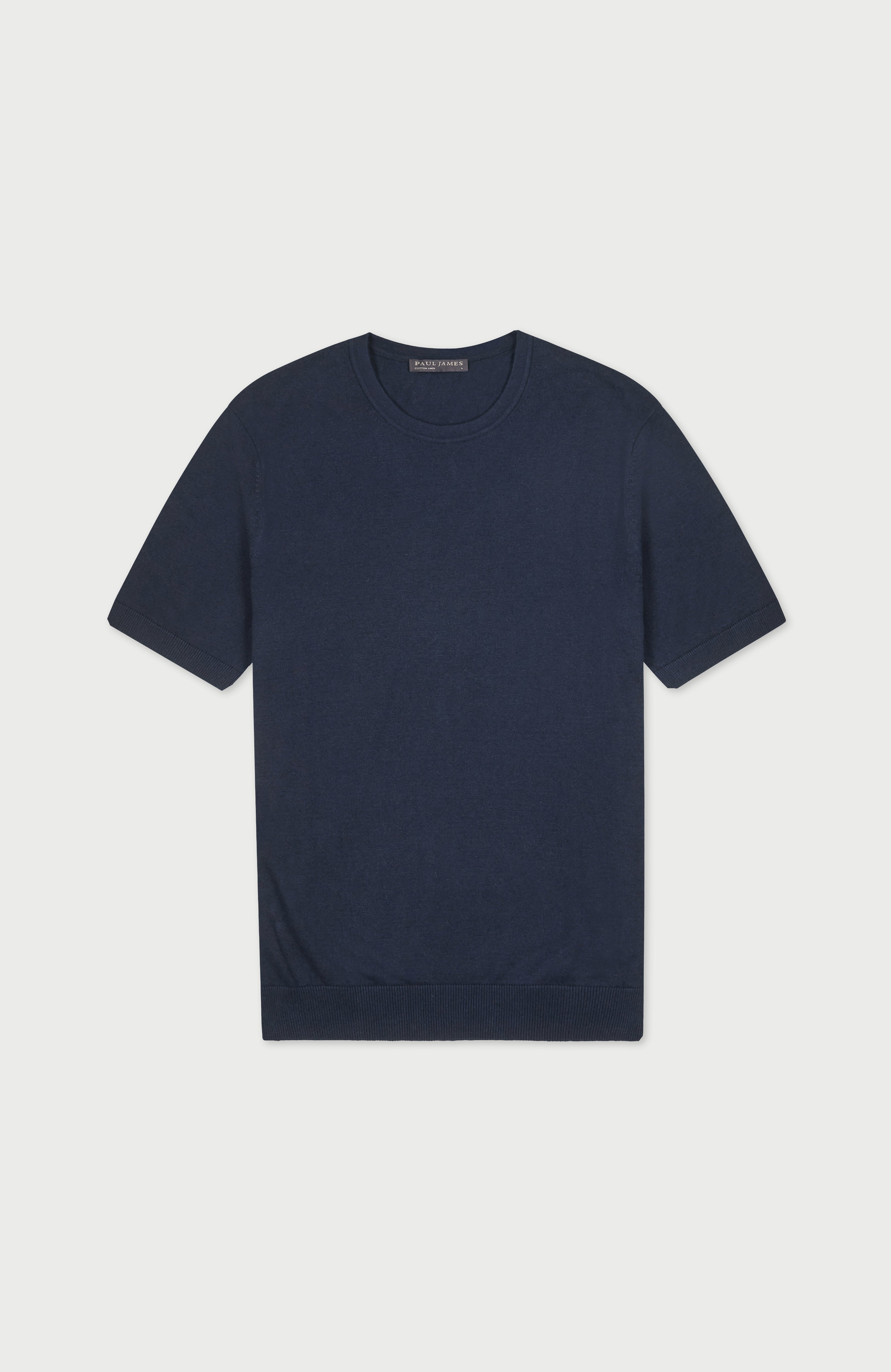 Mens Lightweight Organic Cotton Linen Short Sleeve Jumper