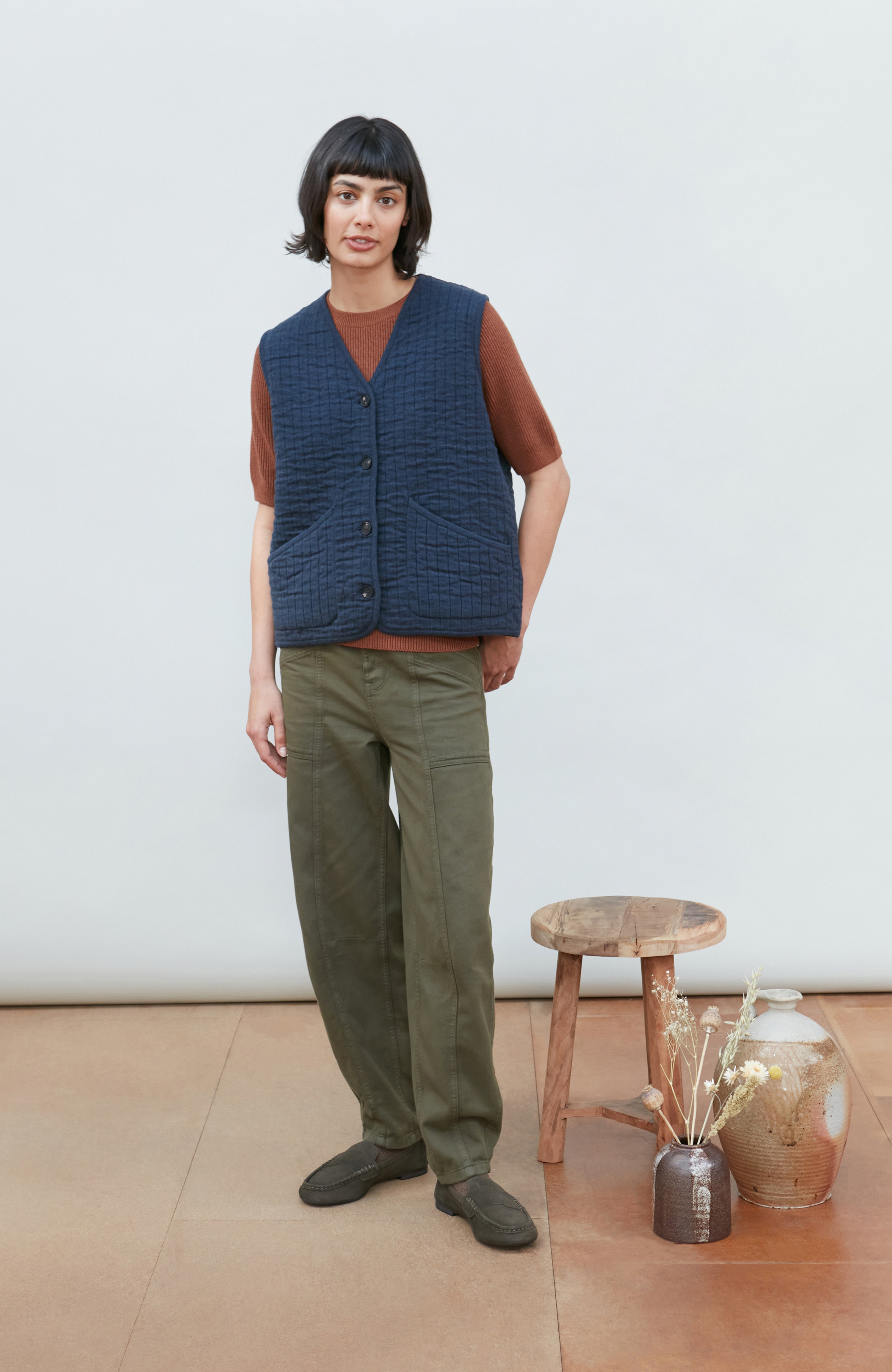 Womens Cotton Quilted Gilet