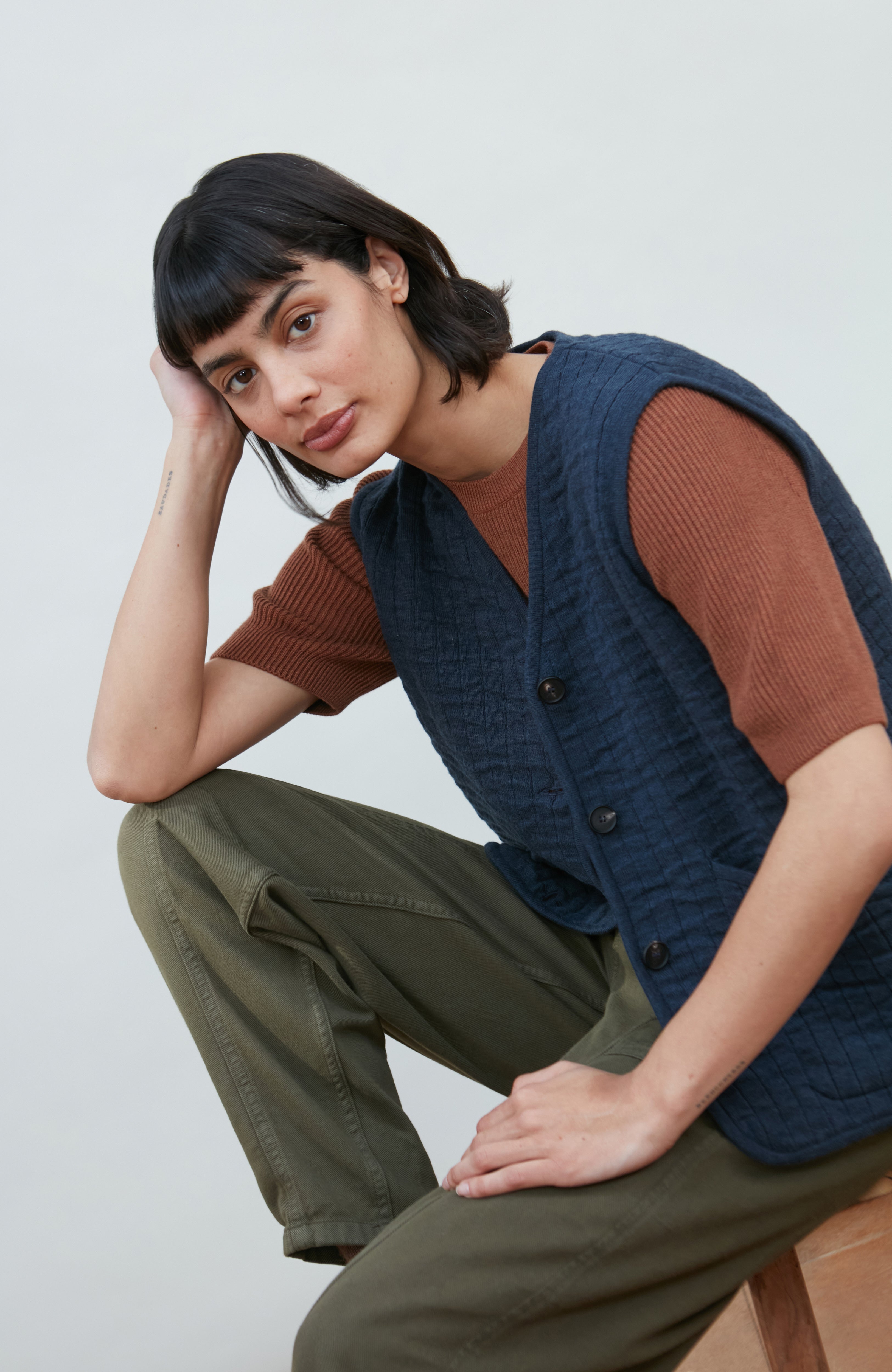 Womens Cotton Quilted Gilet