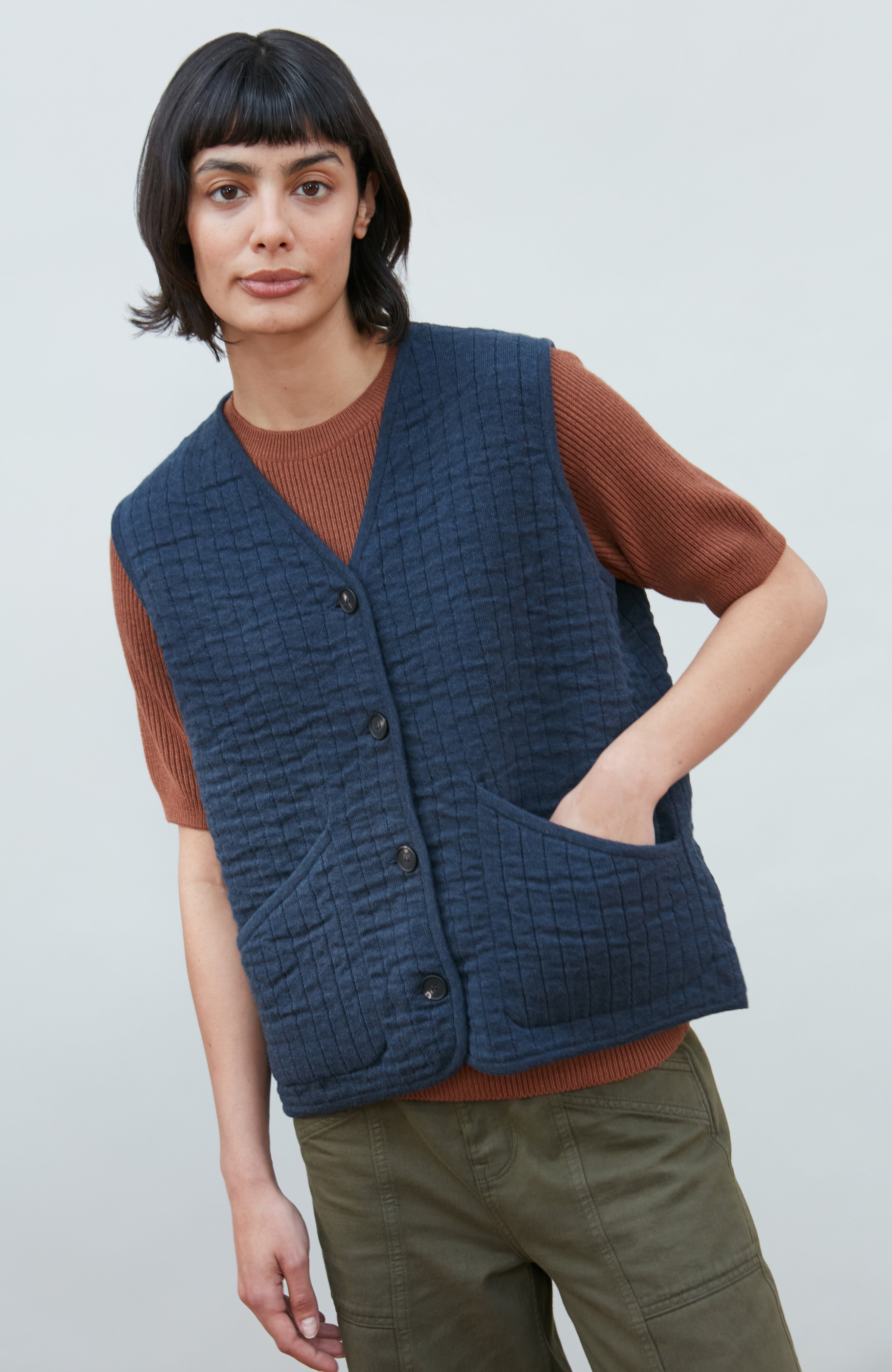 Womens Cotton Quilted Gilet