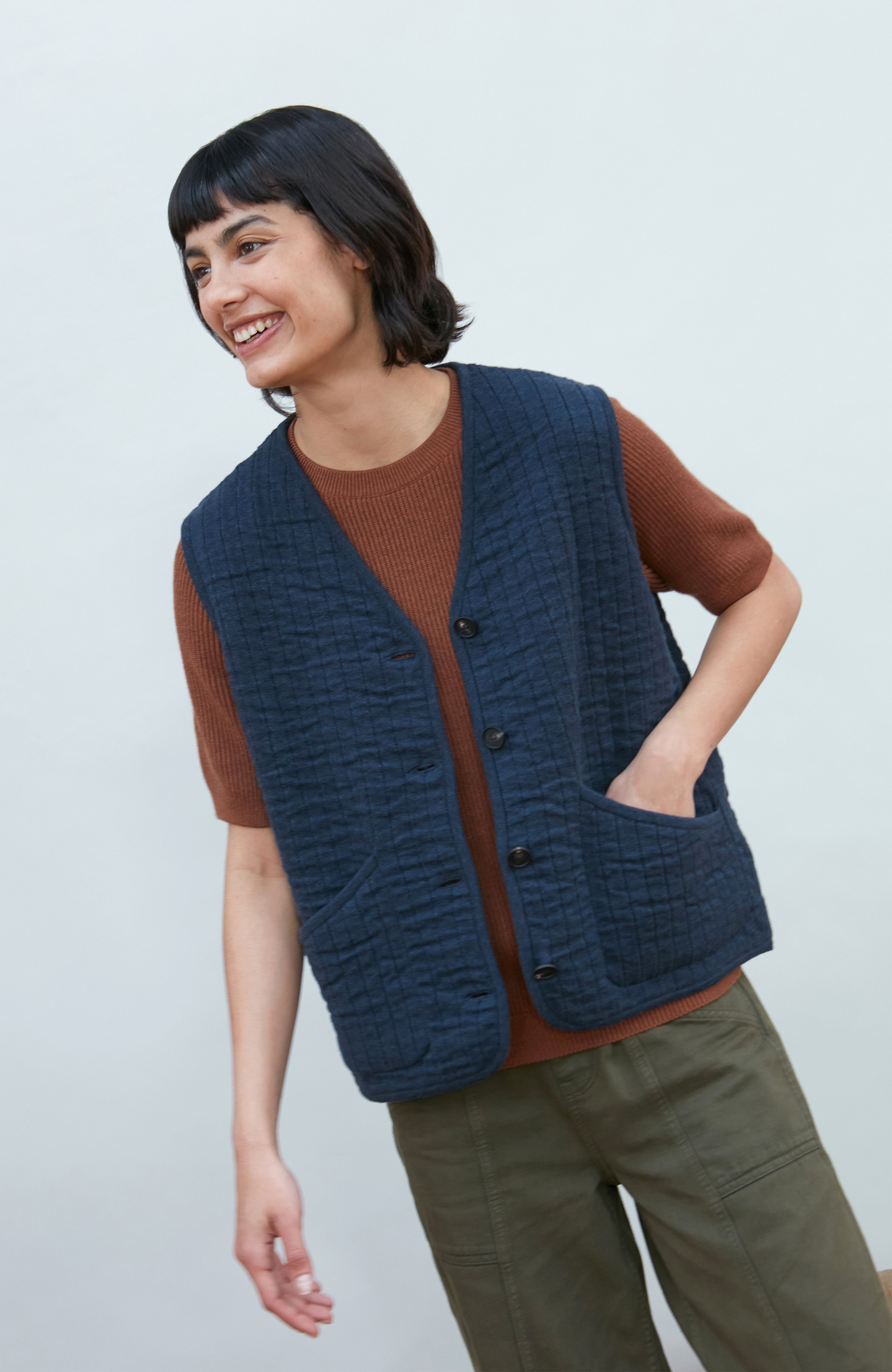 Womens Cotton Quilted Gilet
