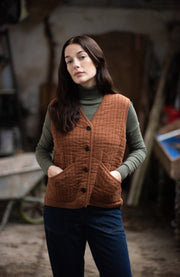 Womens Cotton Quilted Gilet