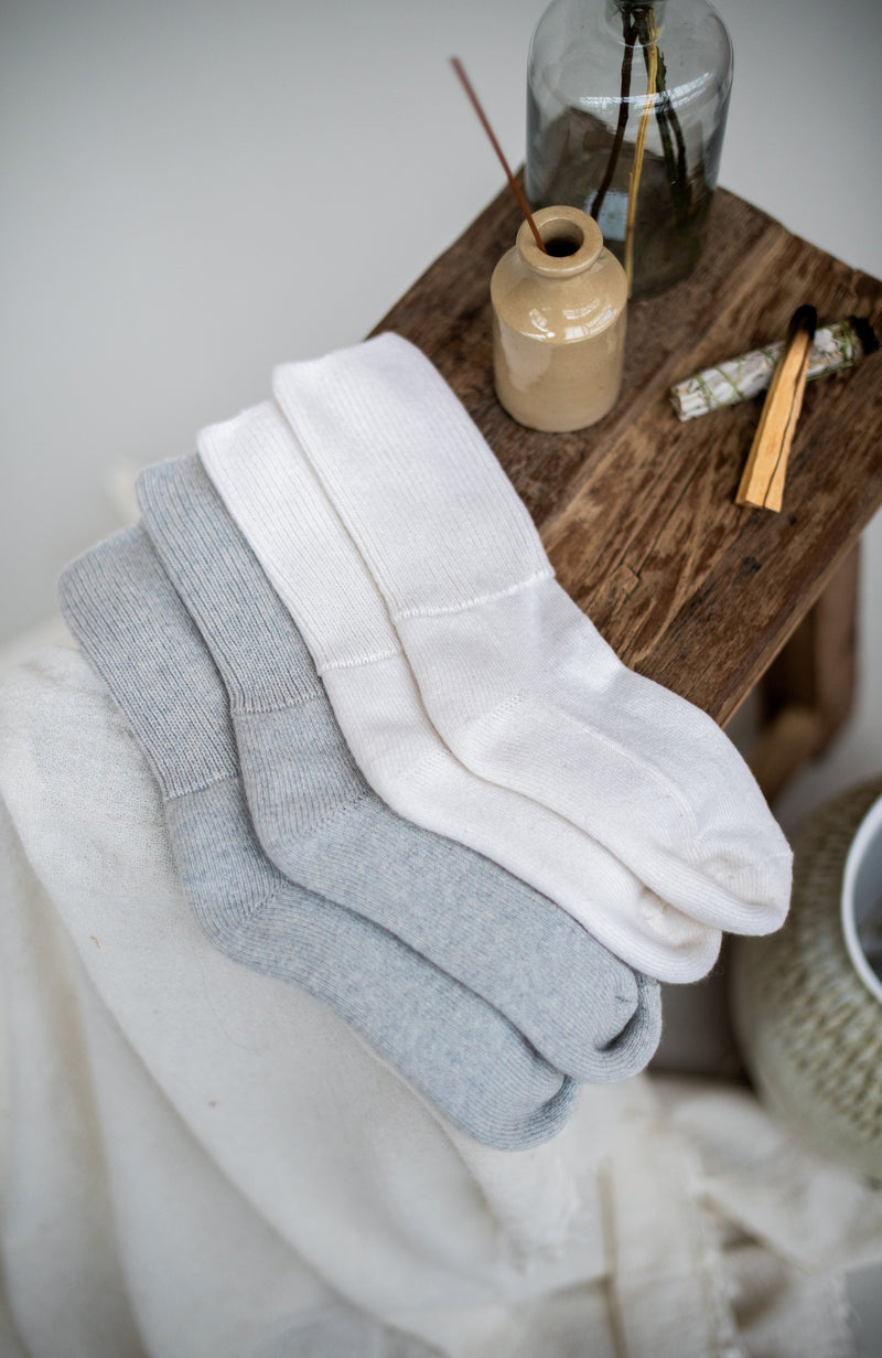 Cashmere Cushion Sole Lounge Socks