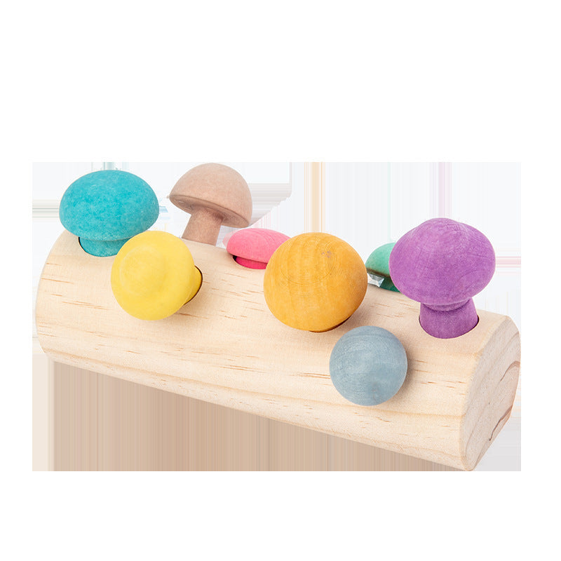Montessori Simulation Wooden Mushroom Picking Game