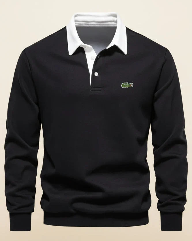 LC Refined Long-Sleeve Polo Fleece
