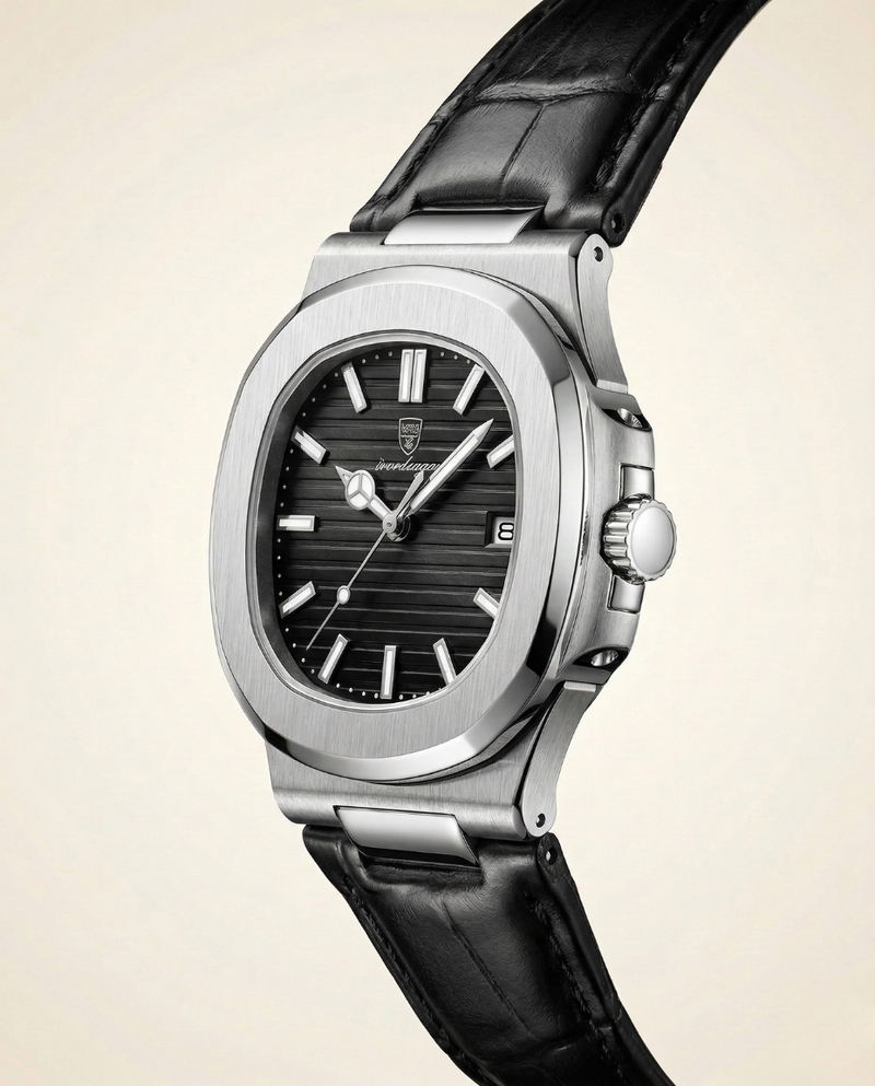 The Black Leather Watch