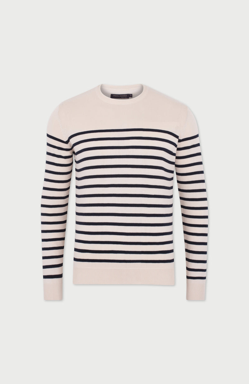 Mens Lightweight Cotton Striped Breton Sweater