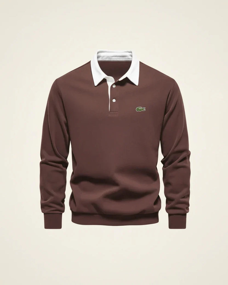LC Refined Long-Sleeve Polo Fleece