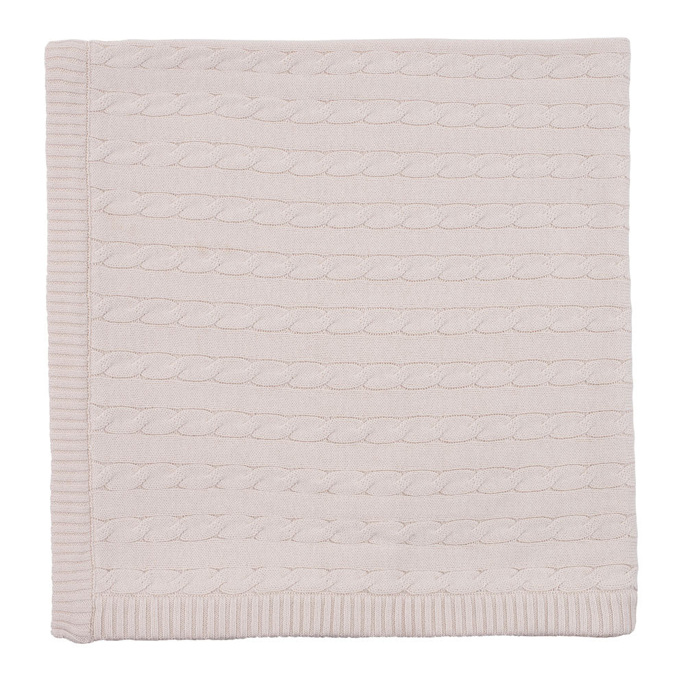 Baby Pure Cotton Fine Gauge Cable Baby Blanket