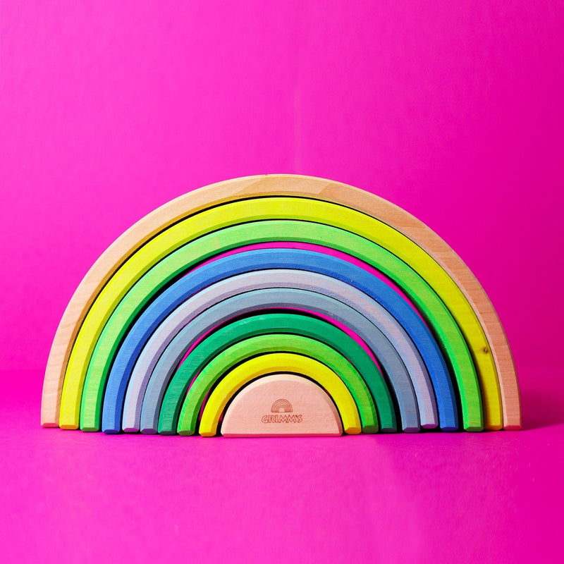 Grimm's Rainbow Neon Green 10 Piece