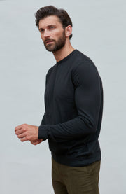 Mens Superfine Merino Silk Crew Neck Jumper