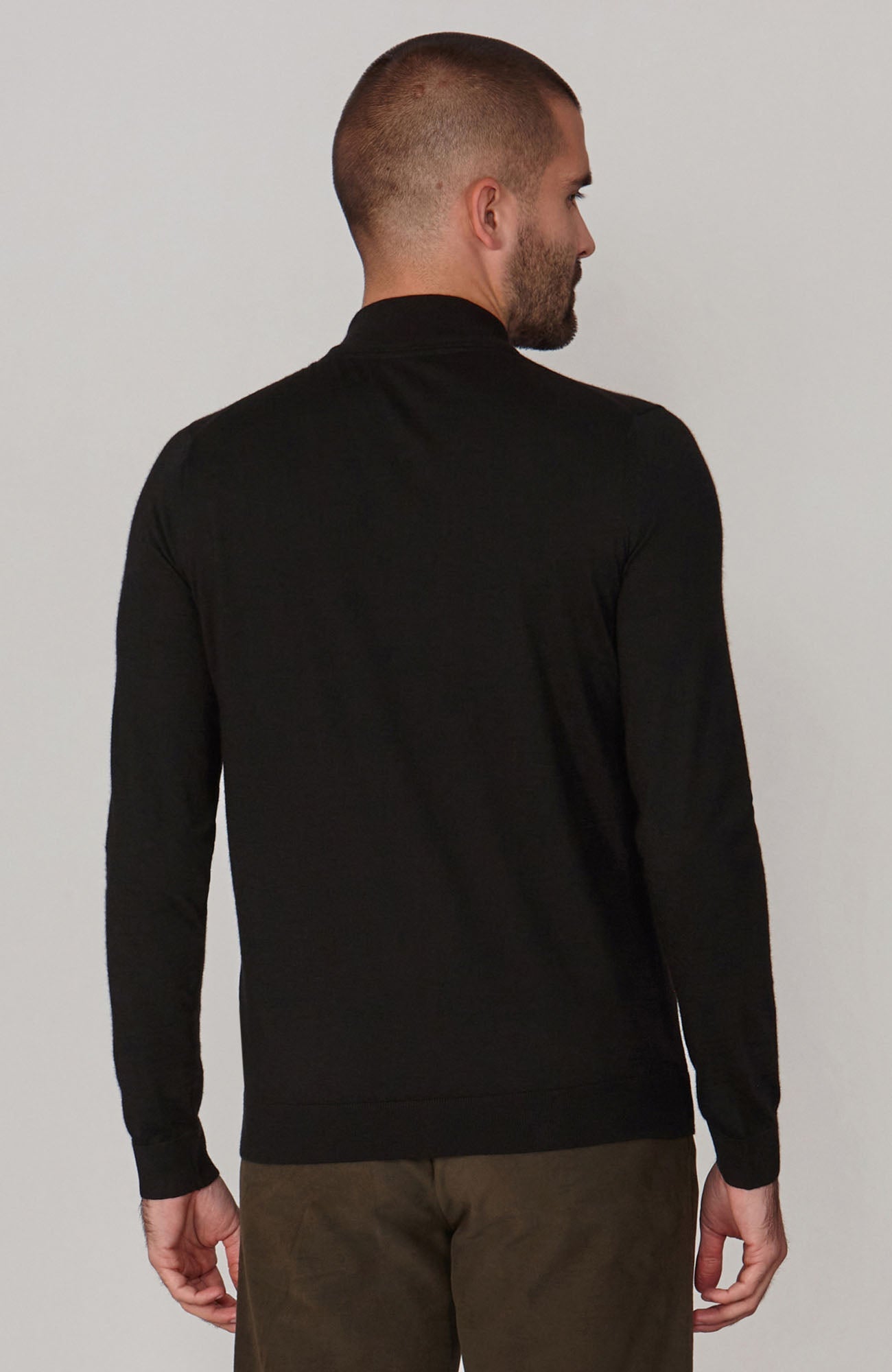 Mens Superfine Merino Mock Turtle Neck Jumper