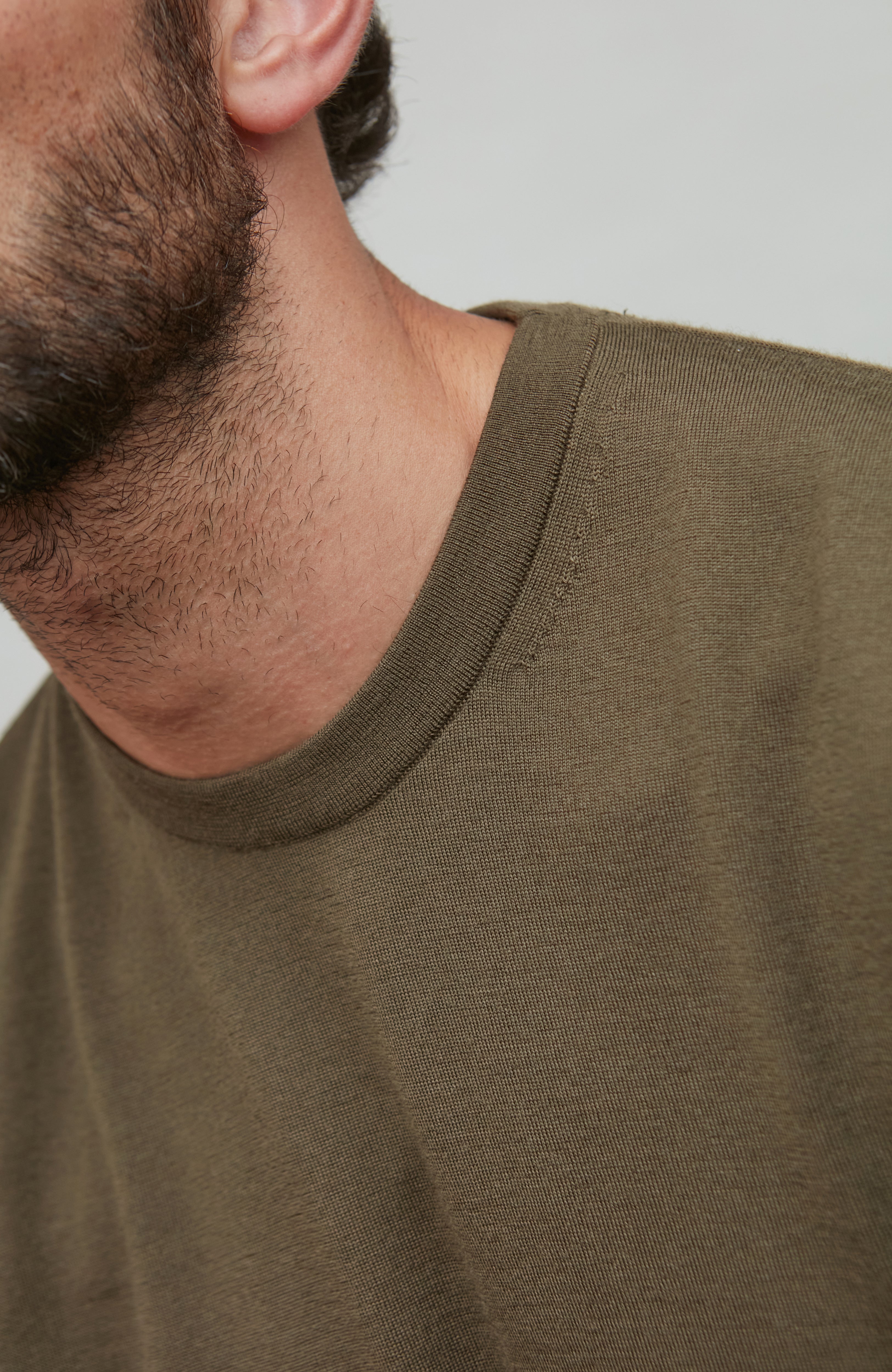 Mens Superfine Merino Wool Knitted T-Shirt