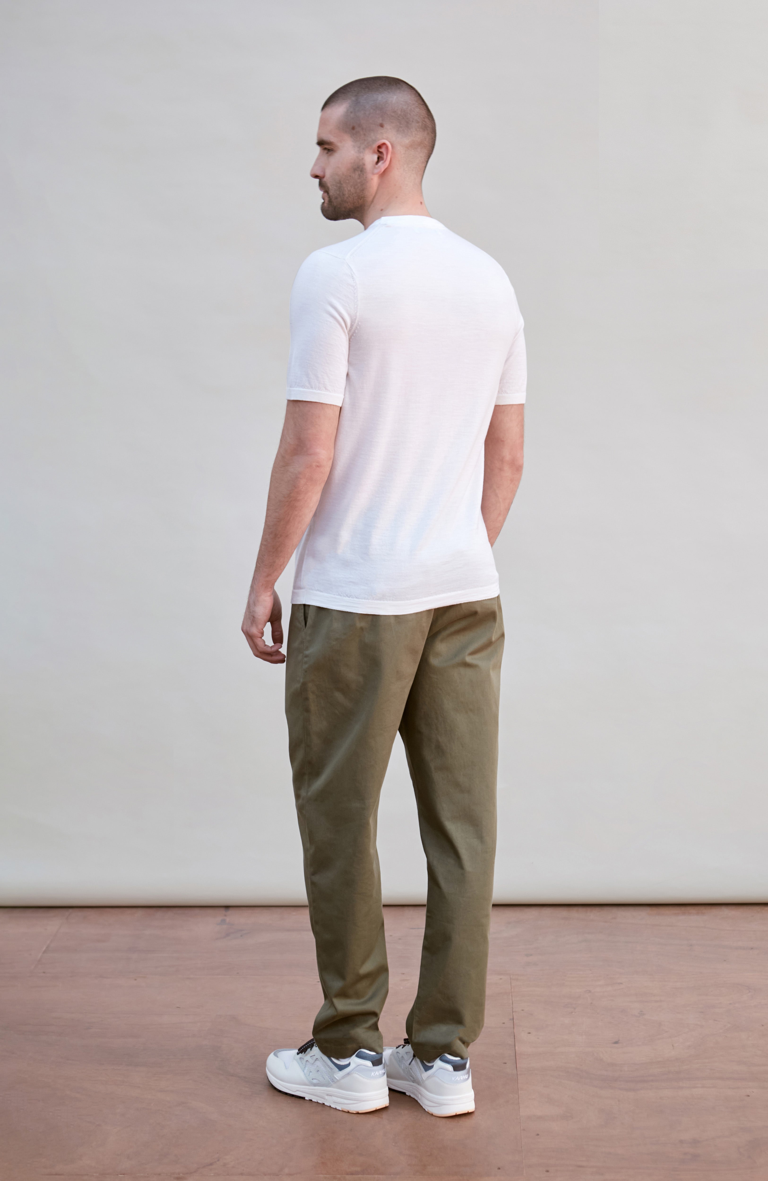 Mens Superfine Merino Wool Knitted T-Shirt