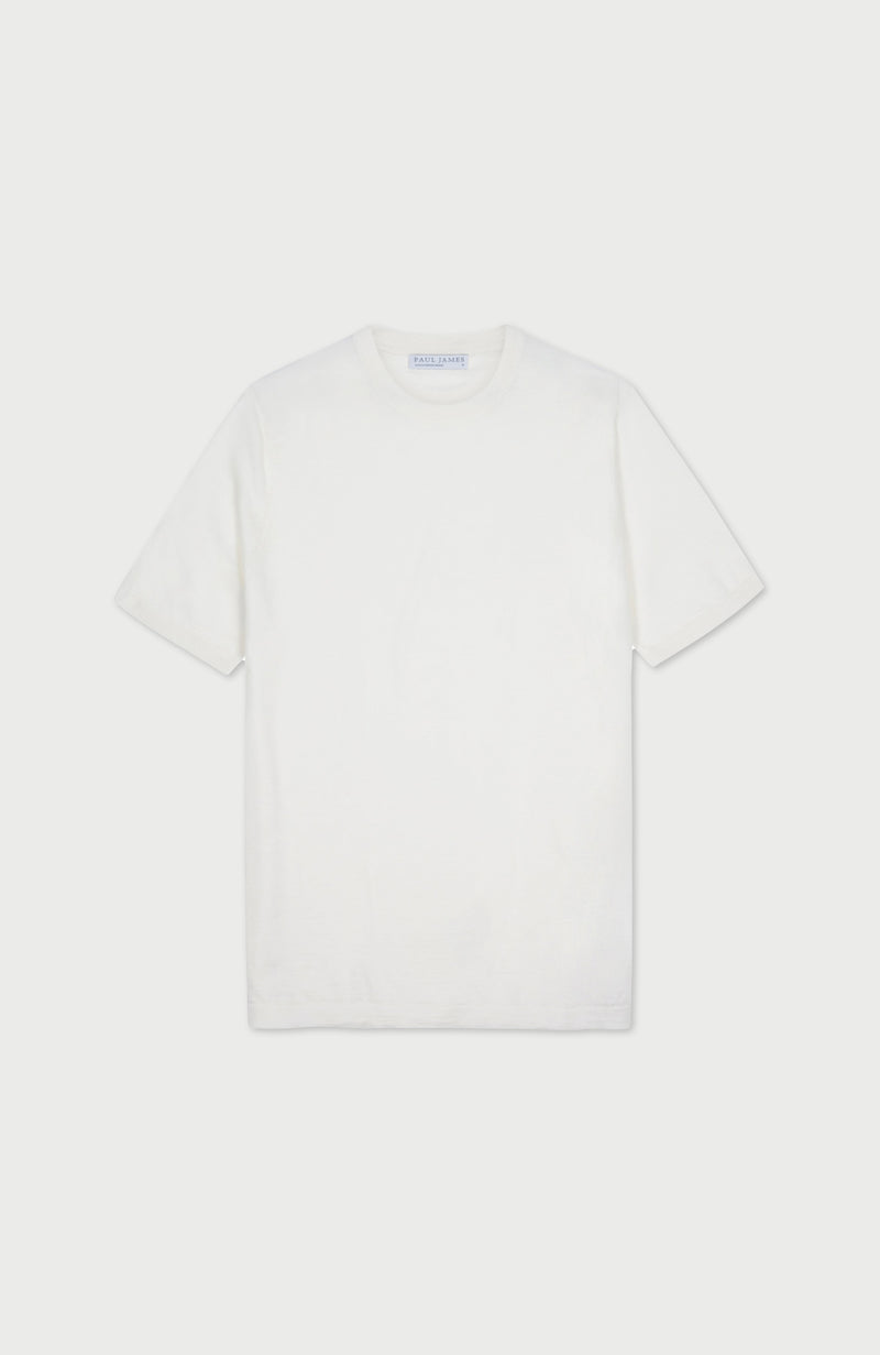 Mens Superfine Merino Wool Knitted T-Shirt