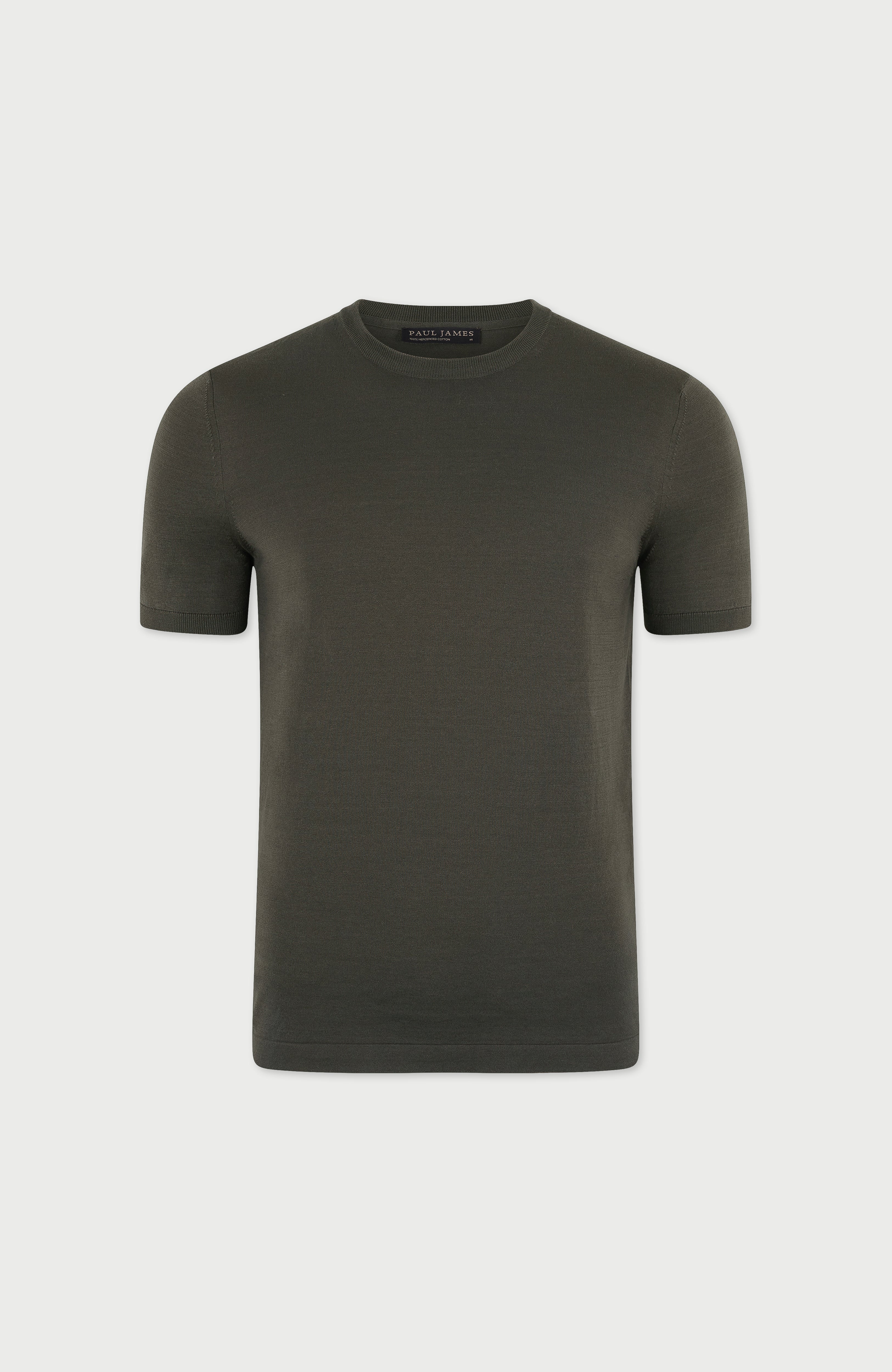 Mens Superfine Mercerised Cotton Knitted T-Shirt