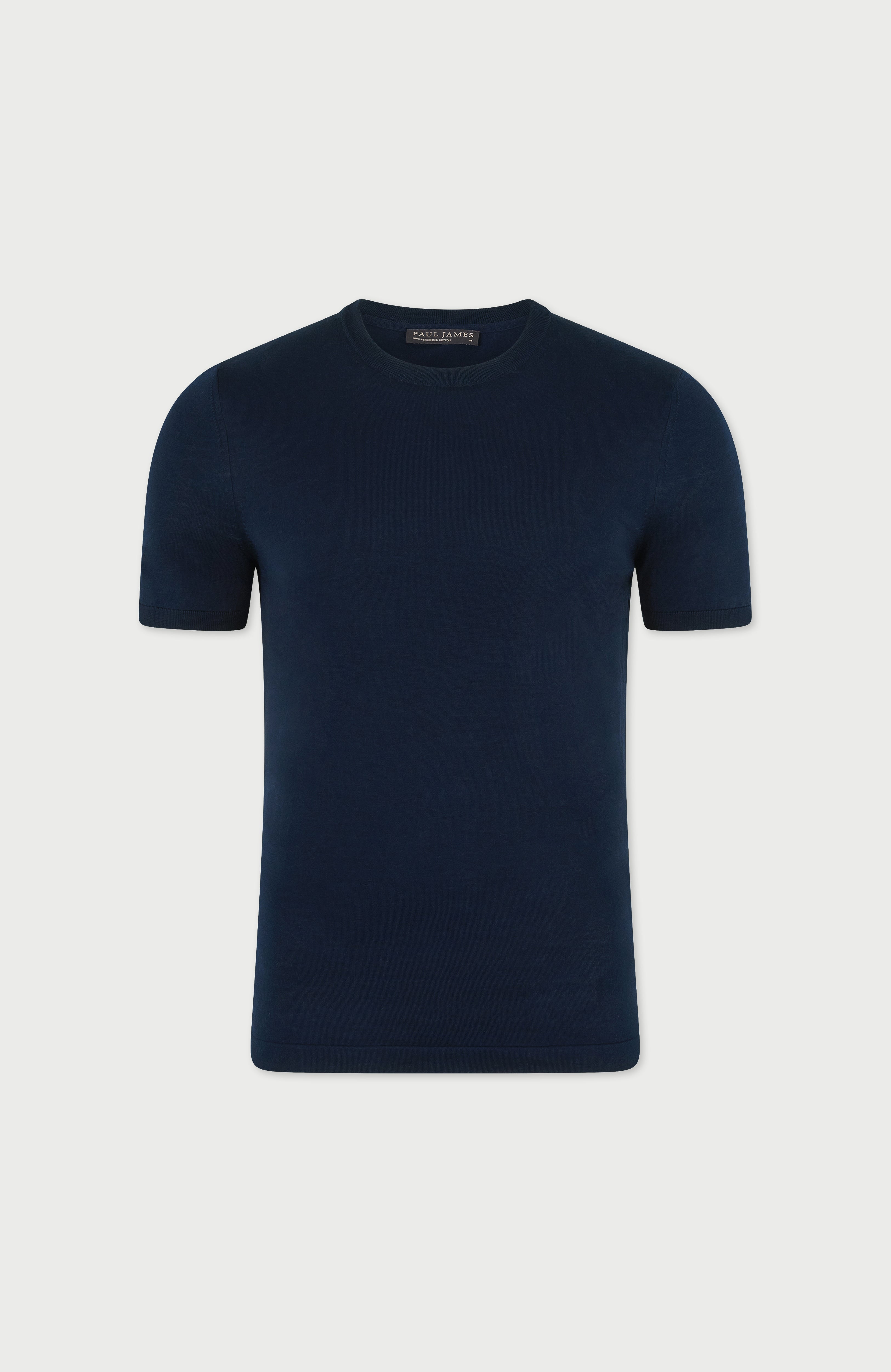 Mens Superfine Mercerised Cotton Knitted T-Shirt