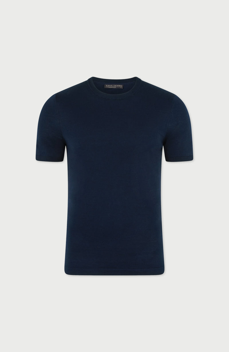 Mens Superfine Mercerised Cotton Knitted T-Shirt