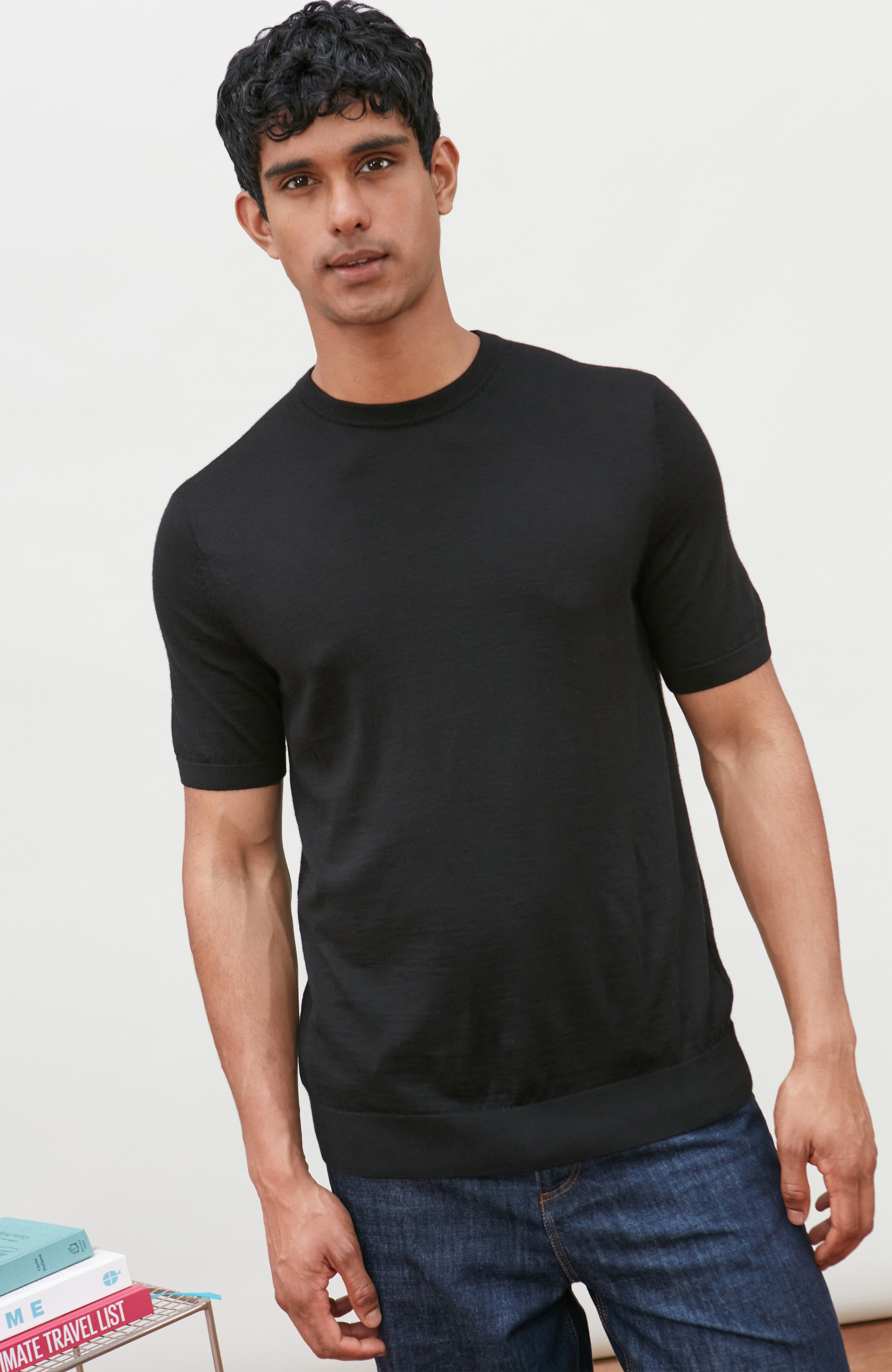 Mens Ultra Fine Cotton Short Sleeve Jumper