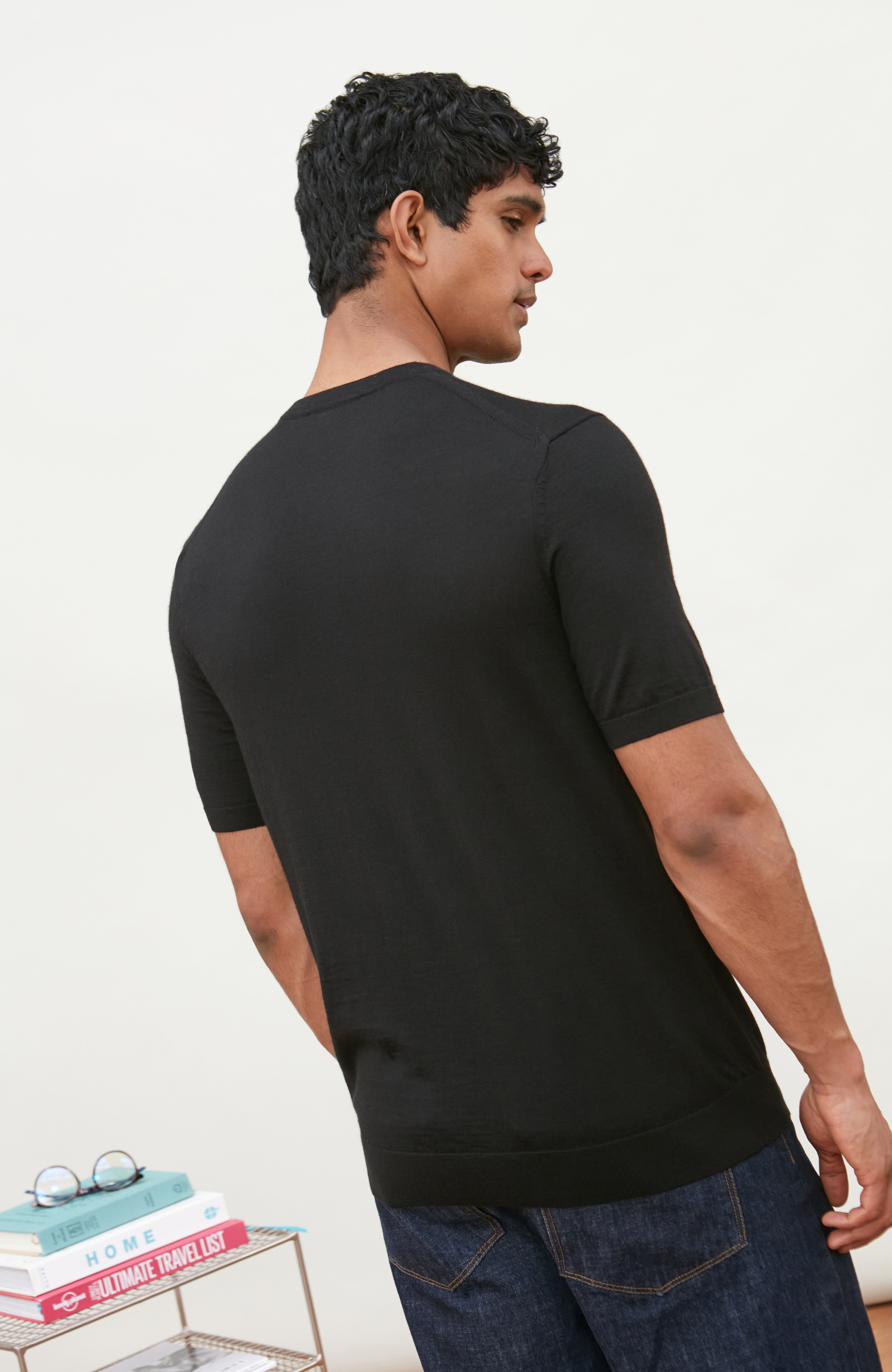 Mens Ultra Fine Cotton Short Sleeve Jumper