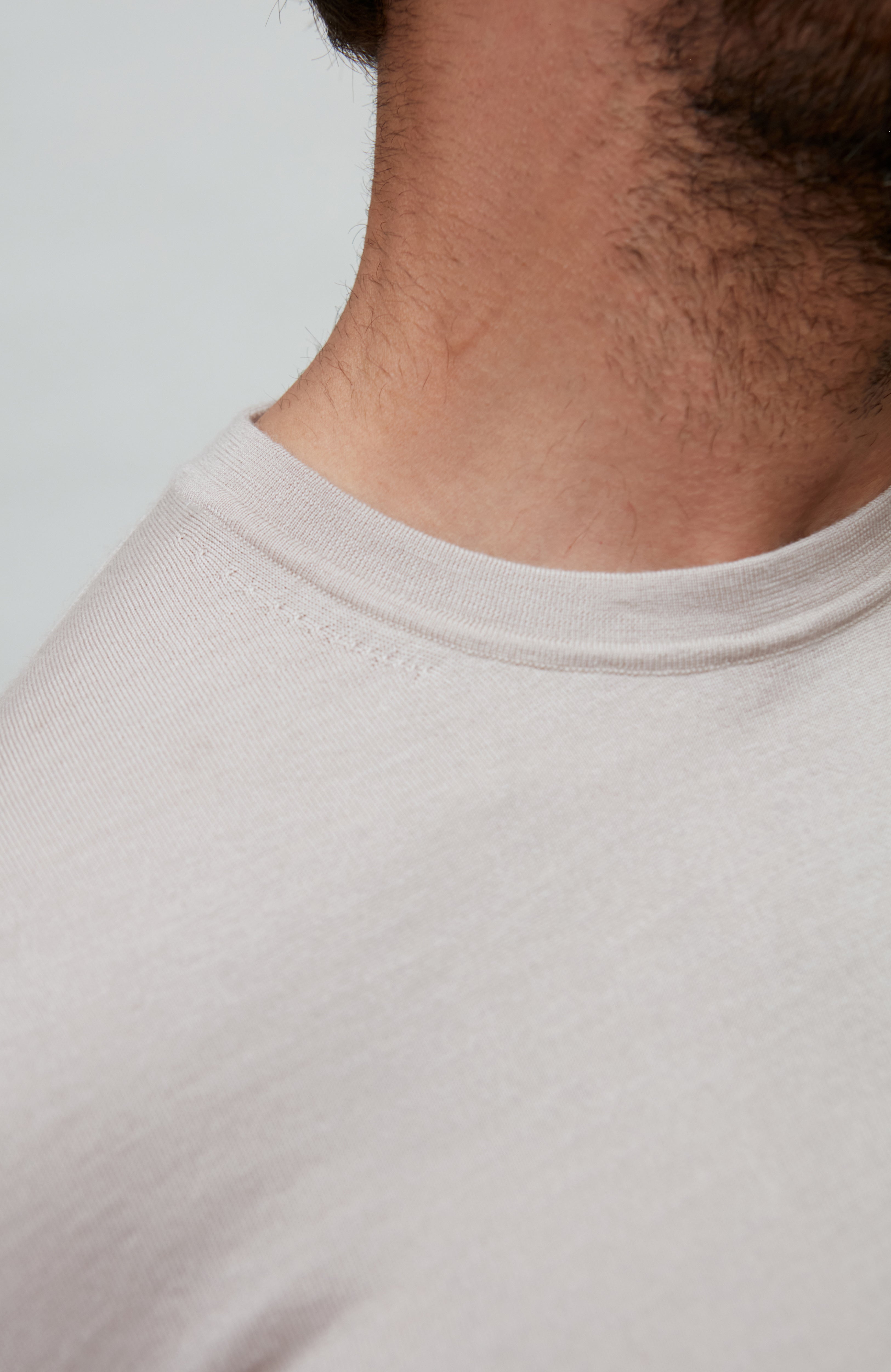 Mens Superfine Merino Silk Short Sleeve Jumper