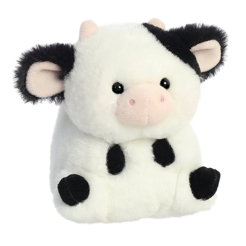 Rolly Pet Daisy Cow Plush Toy Stuffed Animal, 5 in