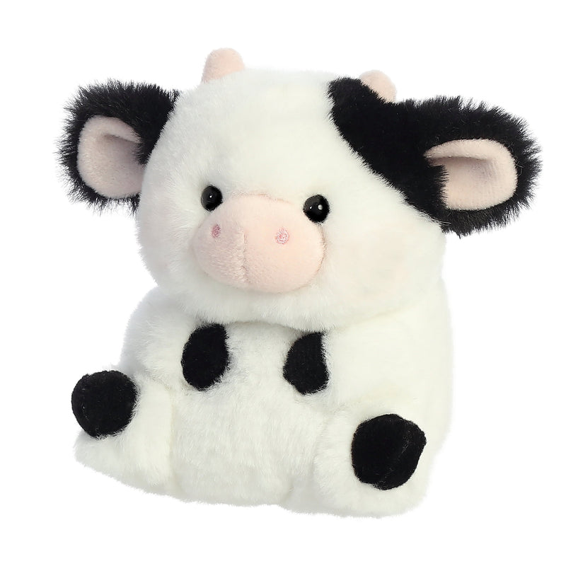 Rolly Pet Daisy Cow Plush Toy Stuffed Animal, 5 in