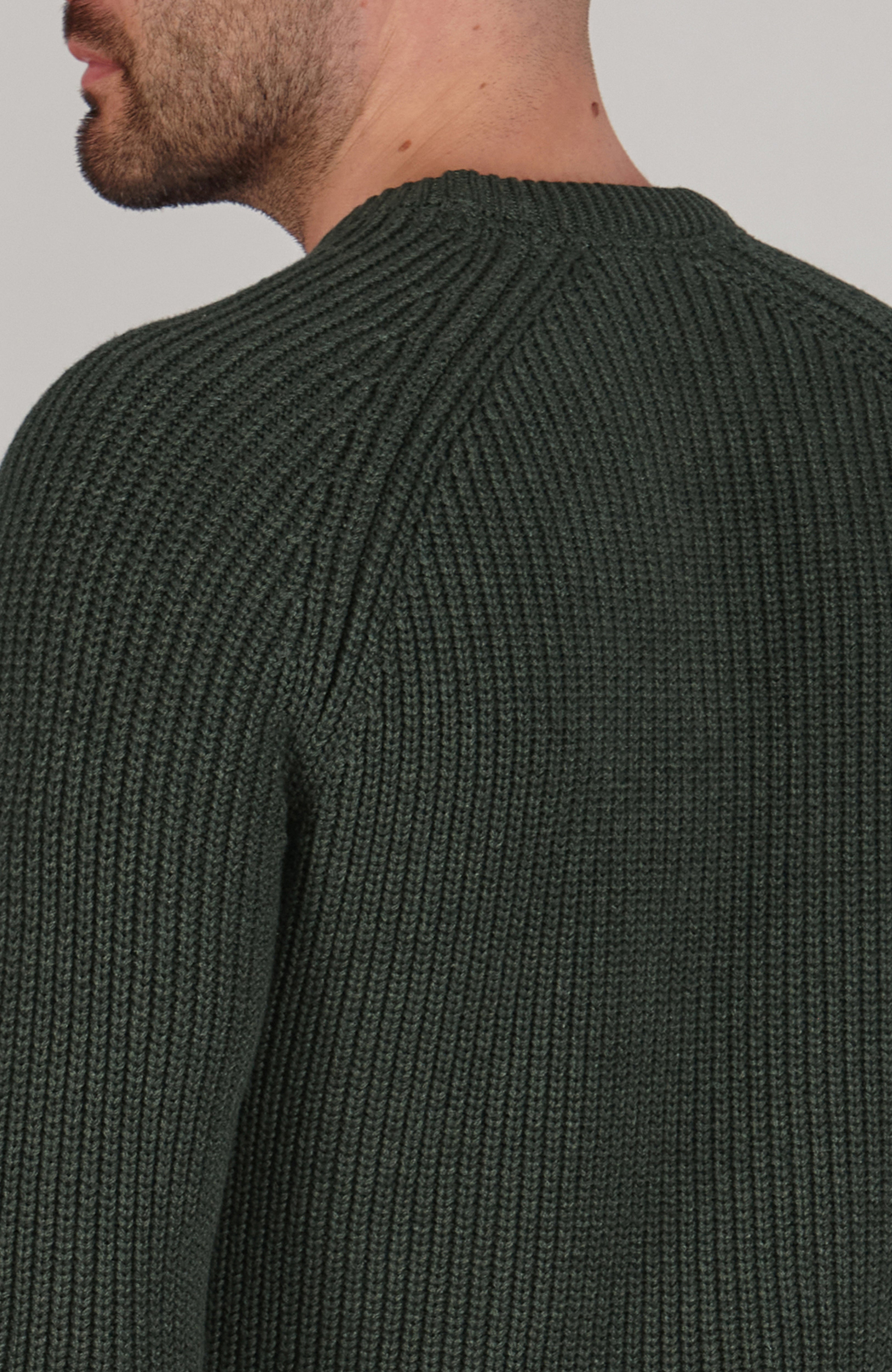 Mens Heavyweight Cotton Fisherman Rib Knit Jumper