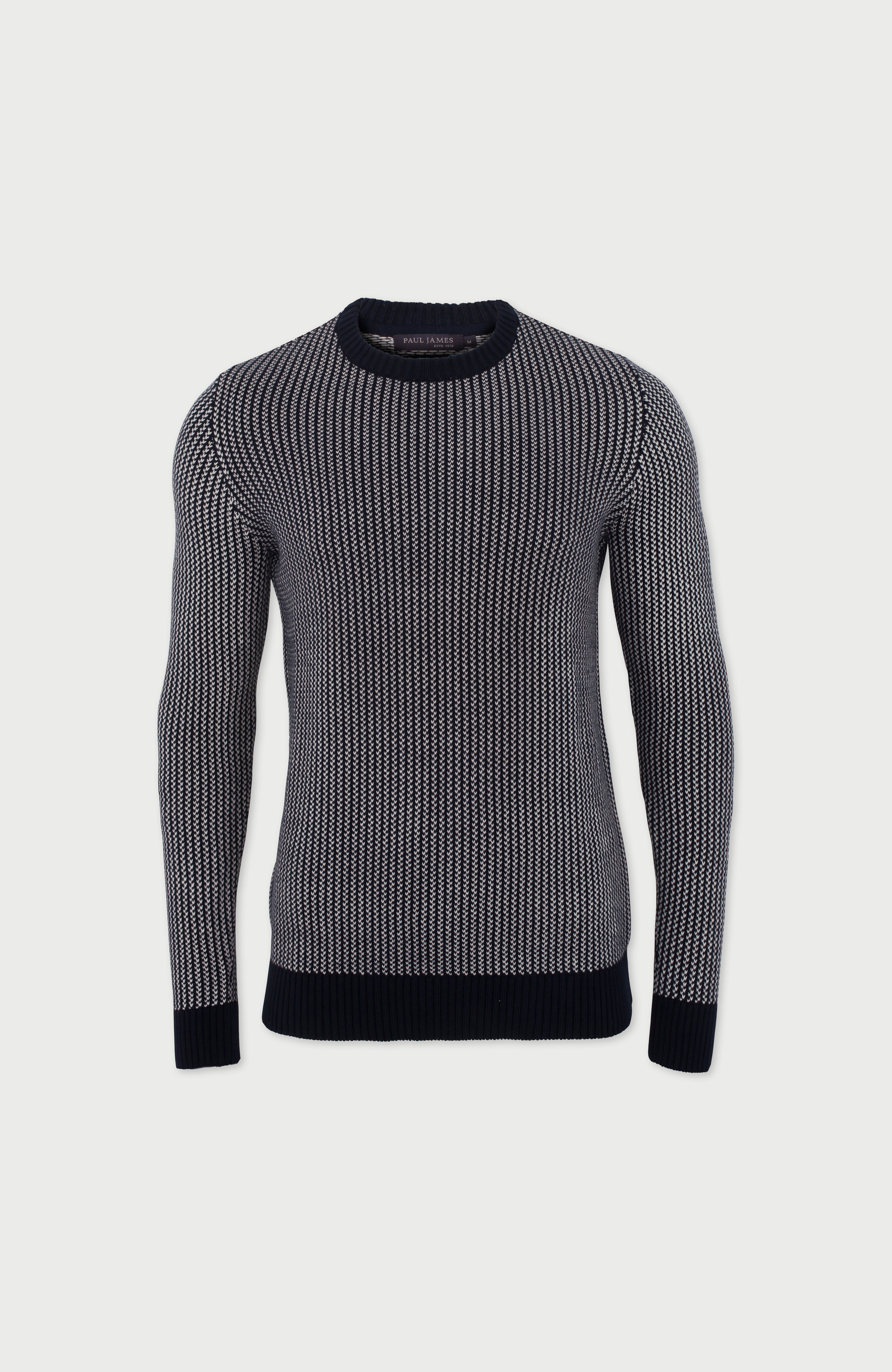 Mens Cotton Fisherman Tuck Stitch Jumper