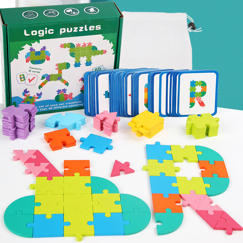 Montessori Card Three-dimensional Logical Thinking Puzzle