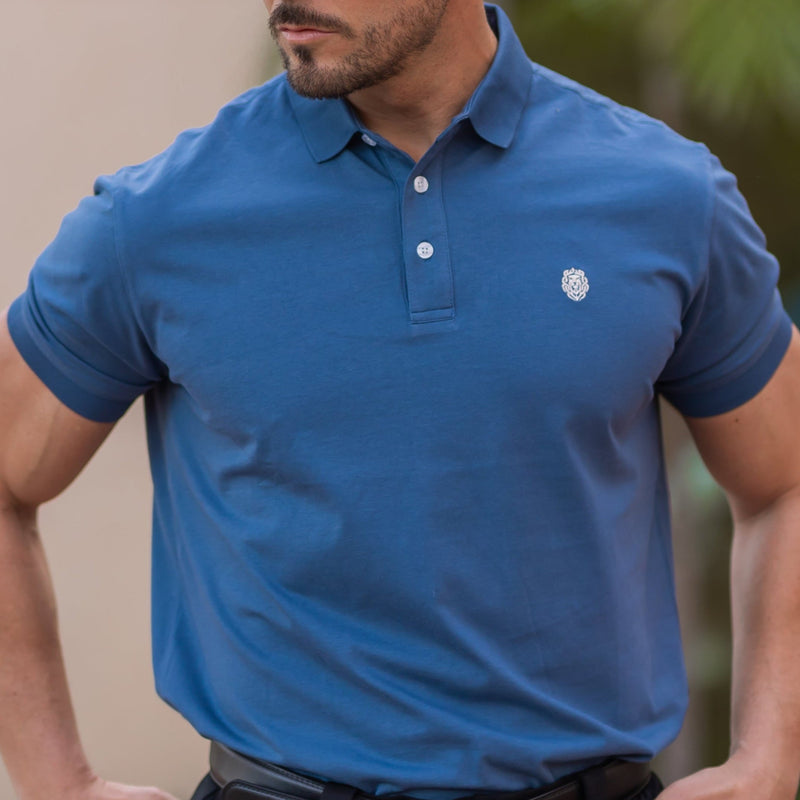 Leone Men's Short Sleeve Polo Shirt – Classic Slim Fit