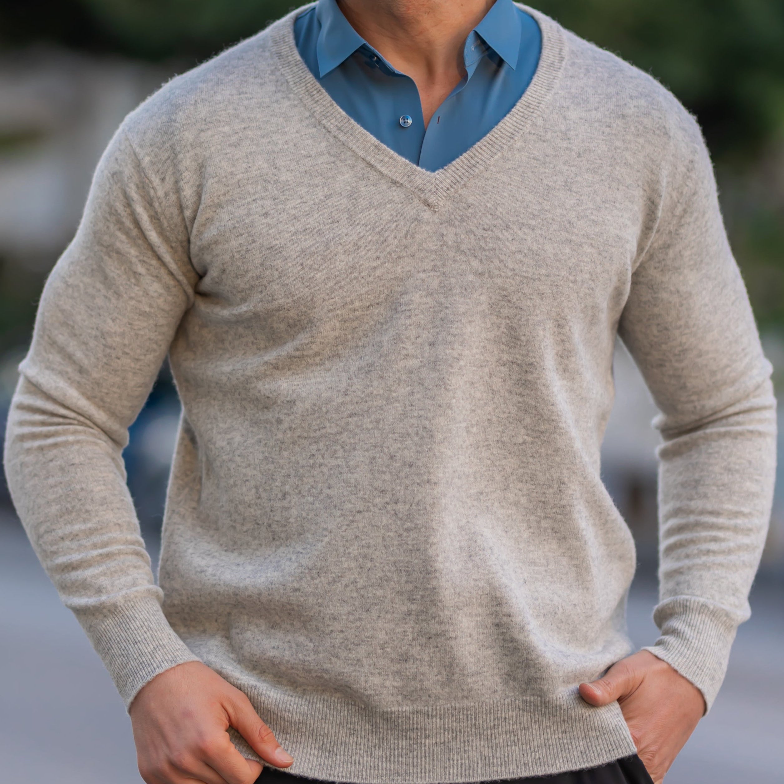 Aria Men's Merino Wool Sweater – Classic Lightweight Knit