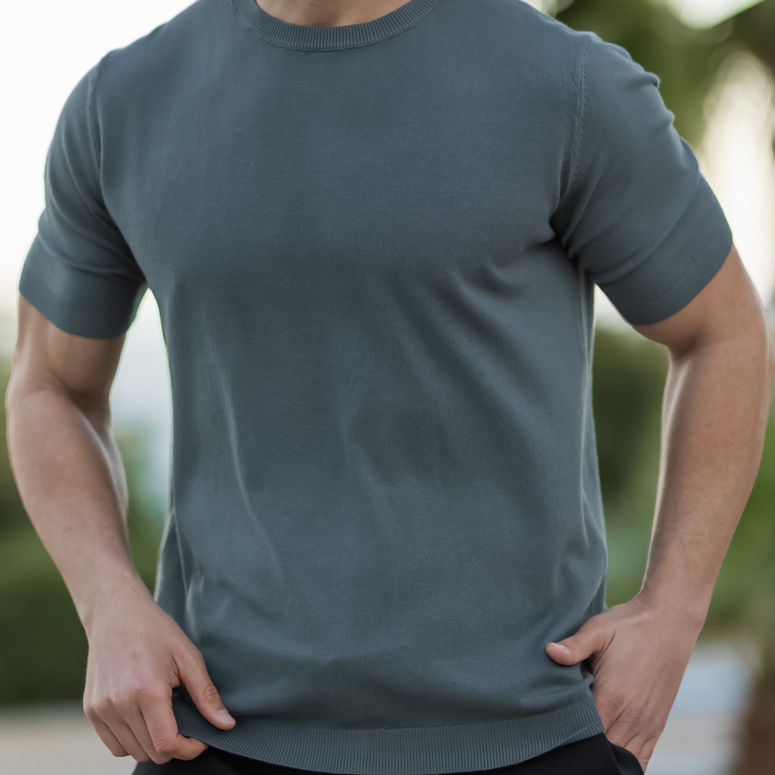 Amalfi Men's Merino Wool T-Shirt – Lightweight Short Sleeve