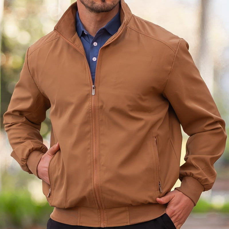 Firenzia Men's Slim Fit Bomber Jacket – Lightweight Casual Coat