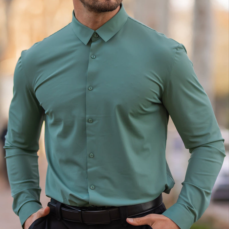 La Finezza Men's Dress Shirt – Wrinkle-Free Slim Stretch Fit