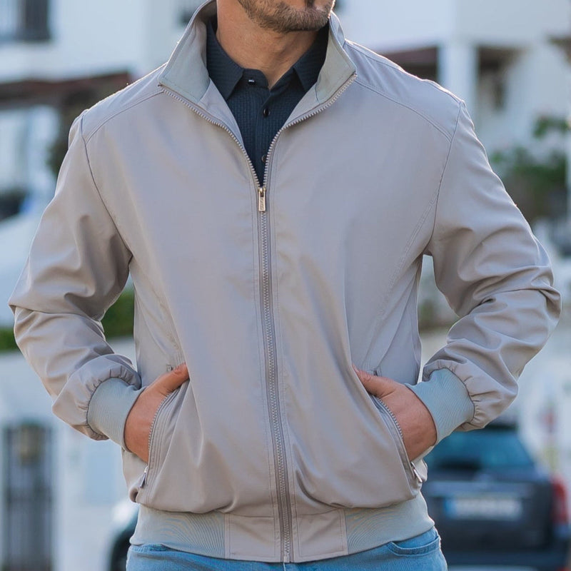 Firenzia Men's Slim Fit Bomber Jacket – Lightweight Casual Coat