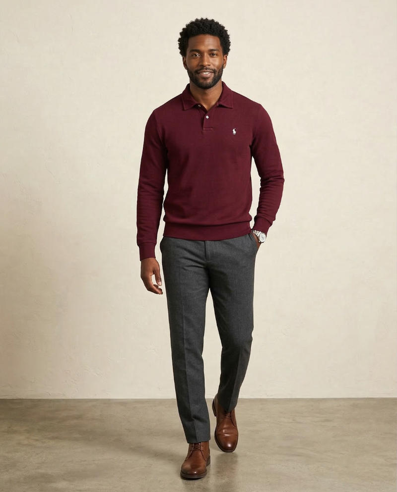 RL The Refined Leisure Collared Sweatshirt