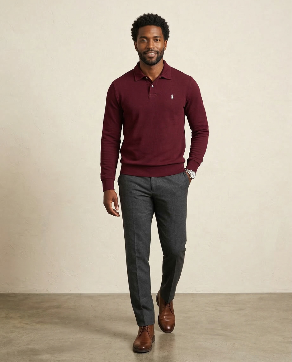 RL The Refined Leisure Collared Sweatshirt