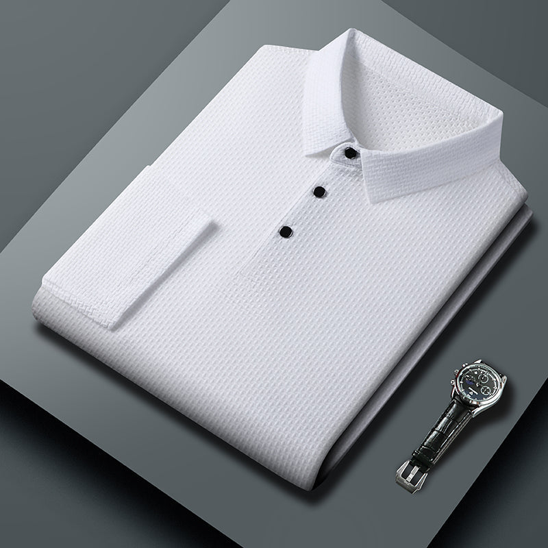 Soffice Minimale Men's Long Sleeve Polo Shirt – Slim Fit