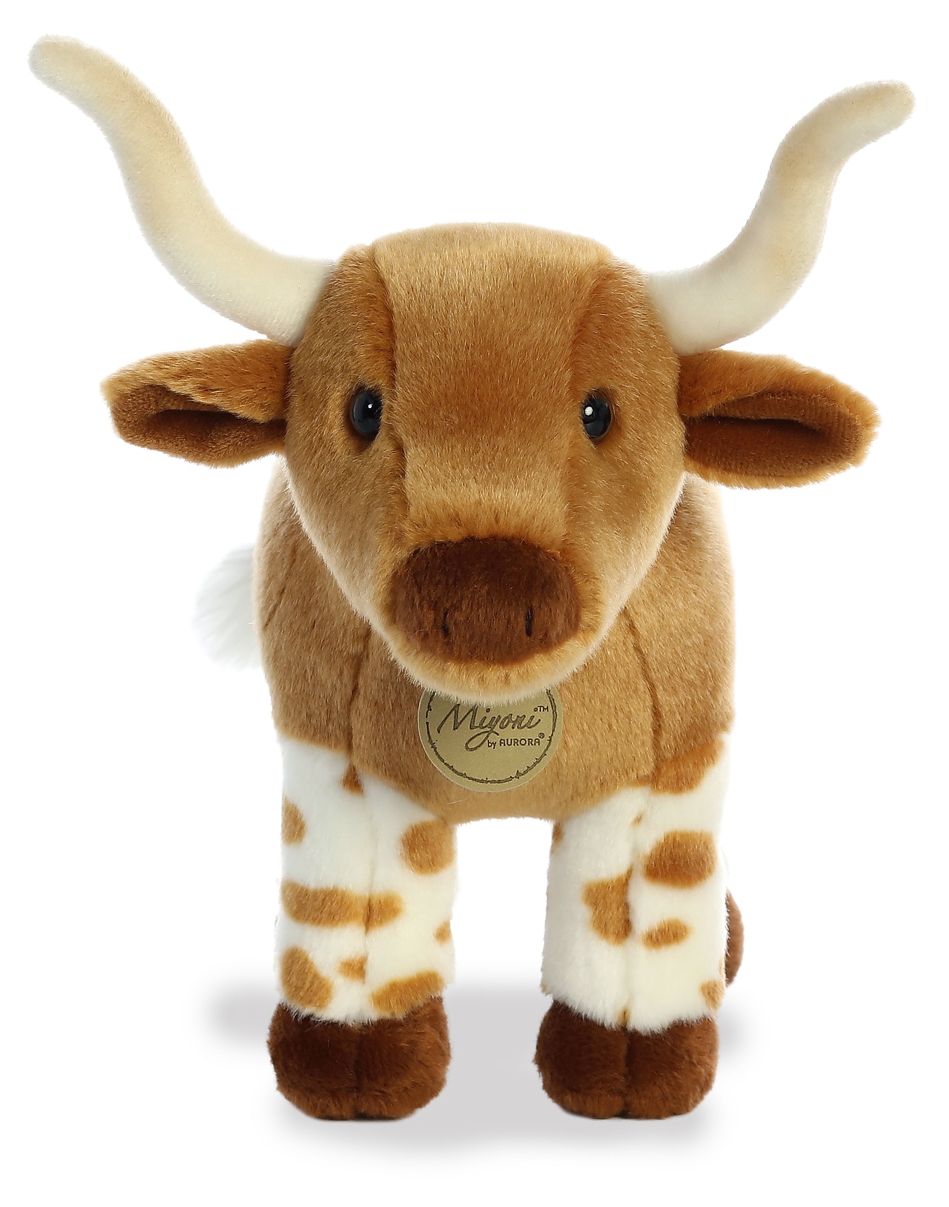 Miyoni Longhorn Plush Toy Stuffed Animal, 11 in