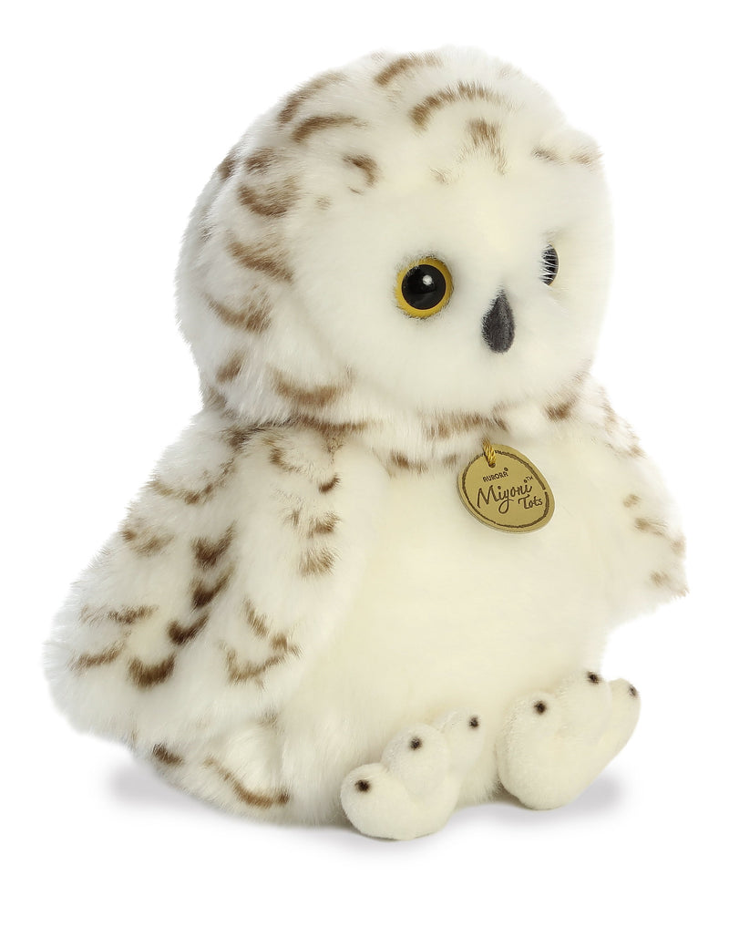 Miyoni Tots Snowy Owlet Plush Toy Stuffed Animal, 10 in