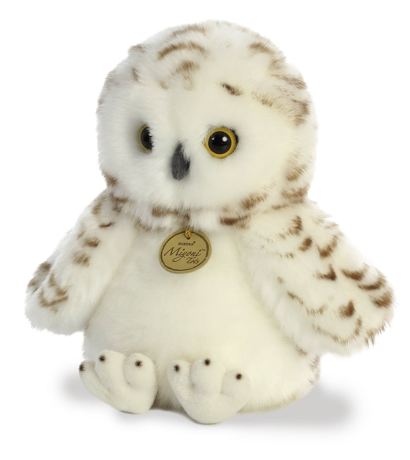 Miyoni Tots Snowy Owlet Plush Toy Stuffed Animal, 10 in