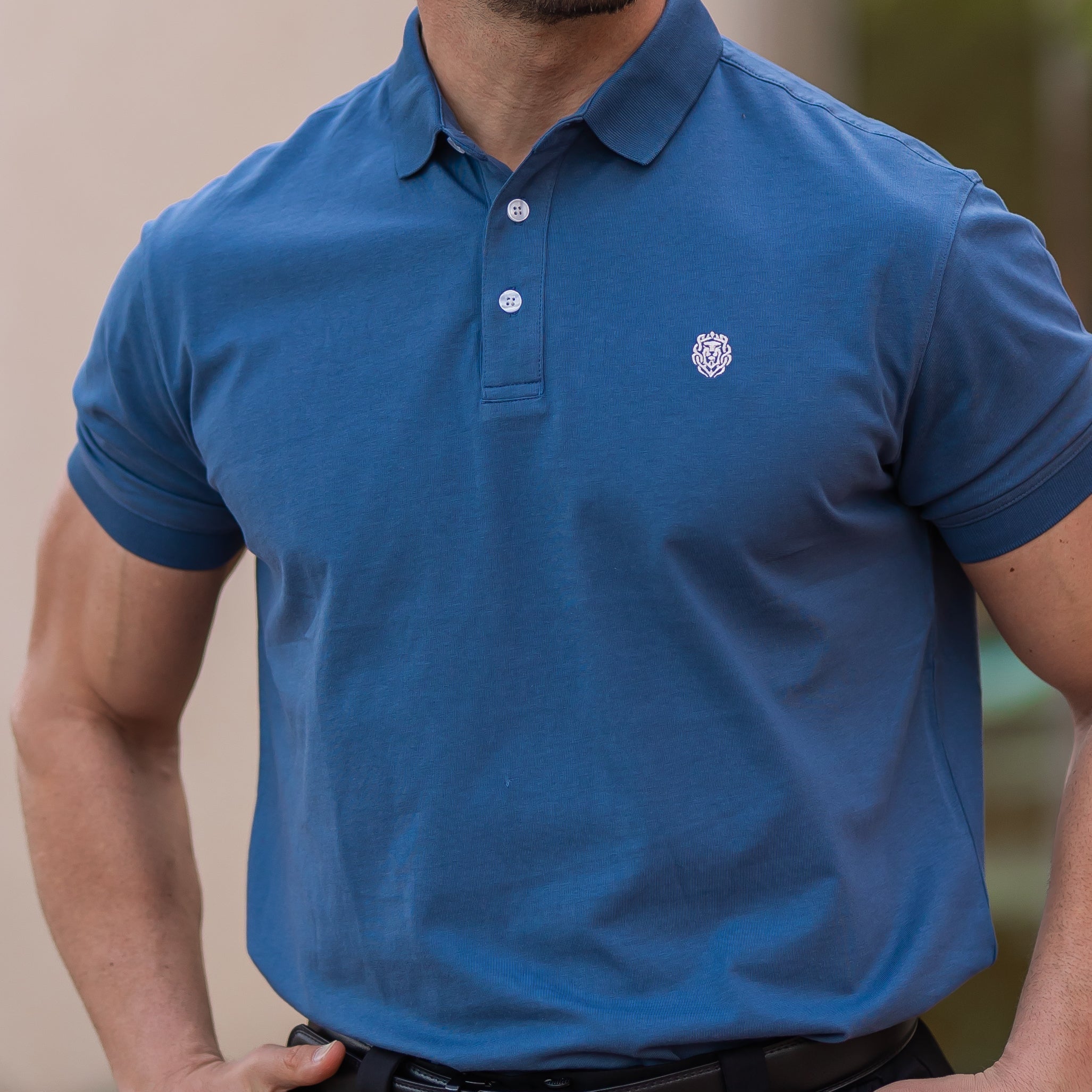 Leone Men's Short Sleeve Polo Shirt – Classic Slim Fit