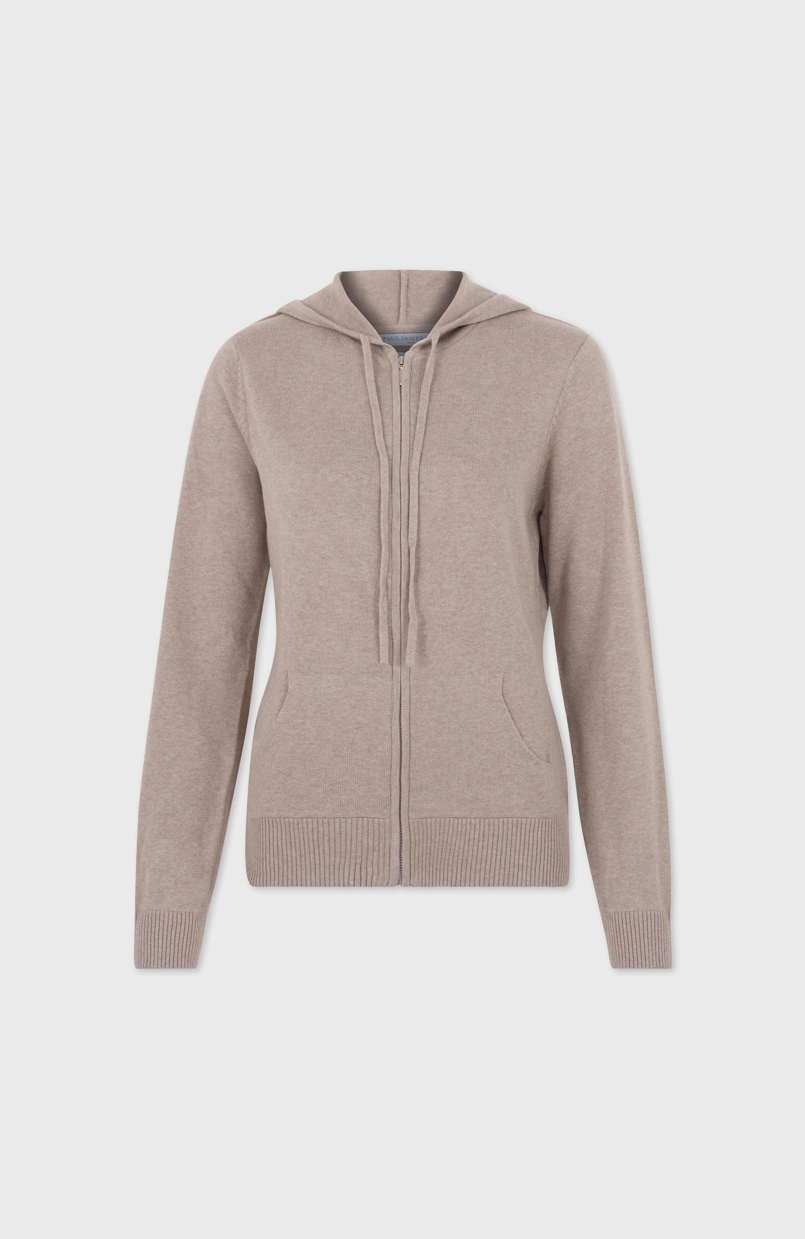 Womens Lightweight Cotton Zip Through Hoodie