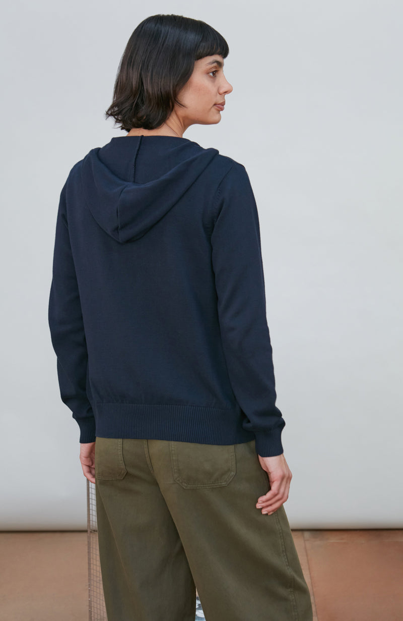 Womens Lightweight Cotton Zip Through Hoodie