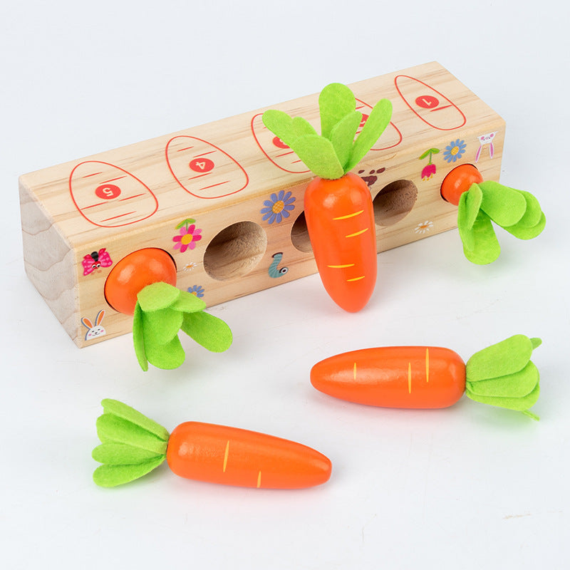 Montessori Wooden Fun Number Carrot Pulling Game – Cognition