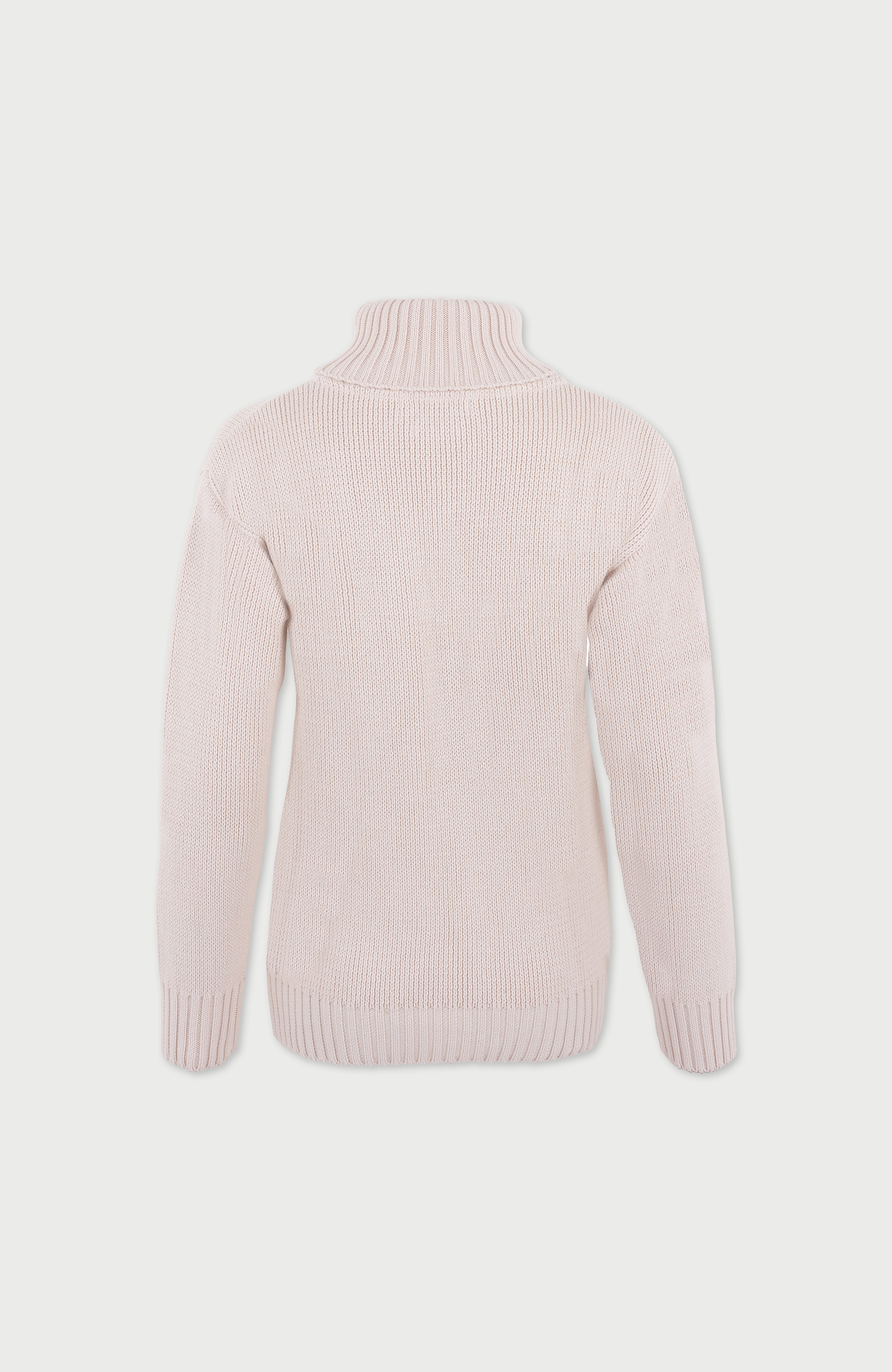 Womens Pure Cotton Heavyweight Submariner Roll Neck Jumper