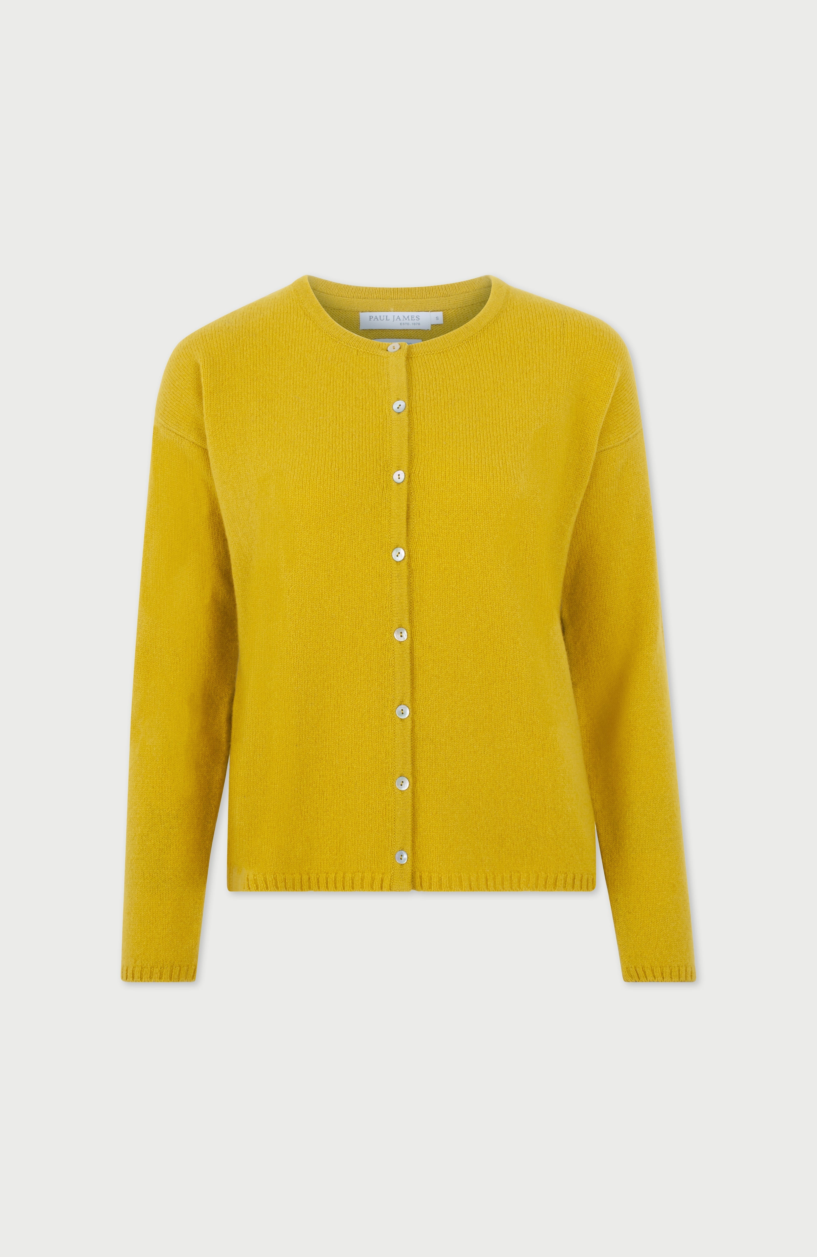 Womens Lambswool Crew Neck Cardigan