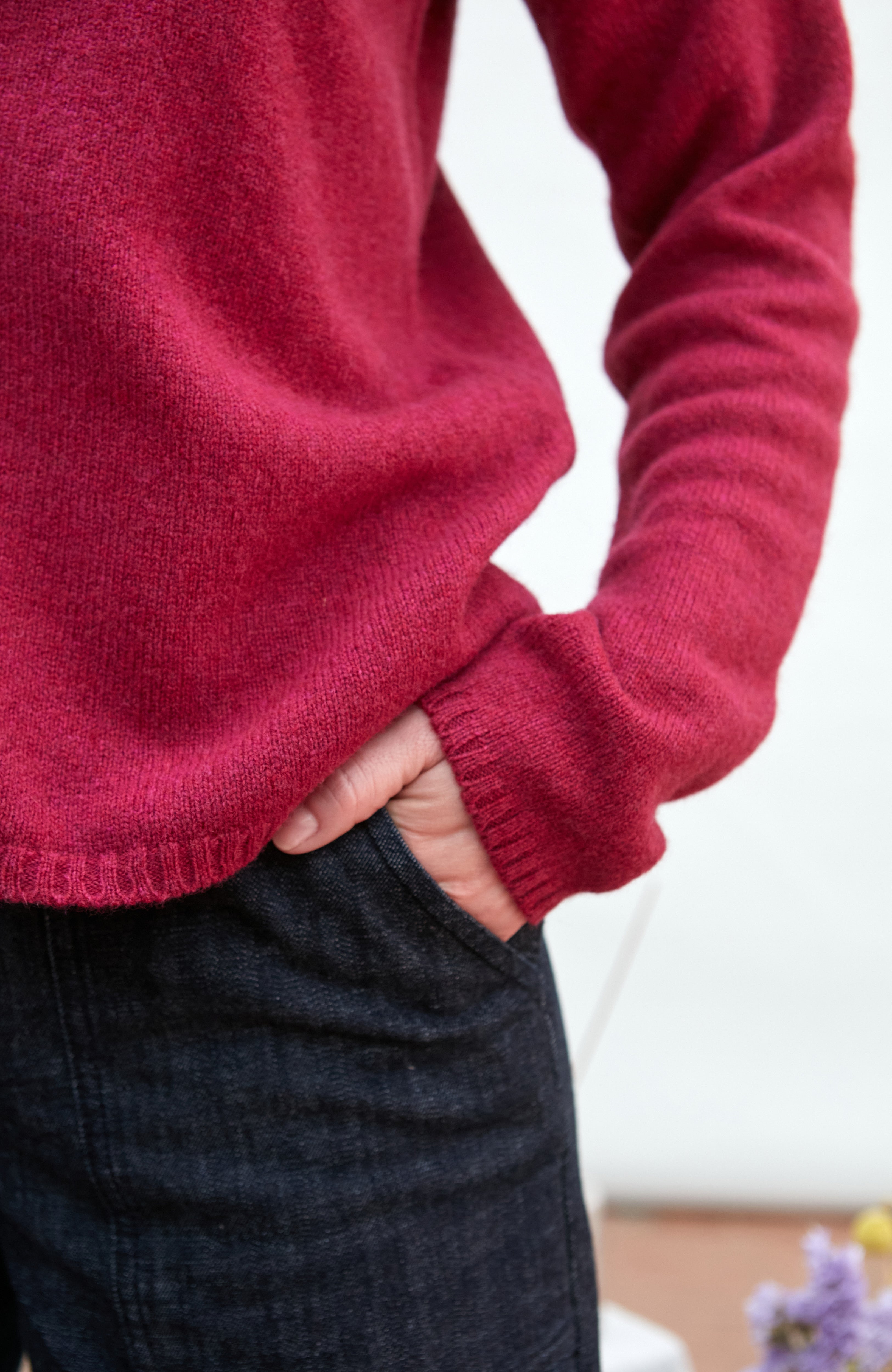 Womens Lambswool Crew Neck Cardigan