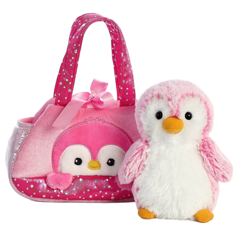 Fancy Pals PomPom Penguin Pink Plush Toy, 7 in
